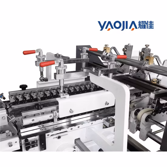 Pallets Electric Yaojia China Folder Gluer Stitcher Paper Lid Box Making Machine with Good Service